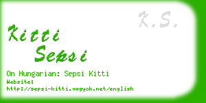 kitti sepsi business card